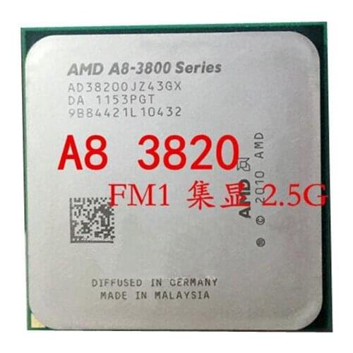 Free shipping A8-3820 A8 3820 (2.5GHz/4MB /4 cores /Socket FM1/905-pin)AD3820OJZ43GX Quad-Core processor