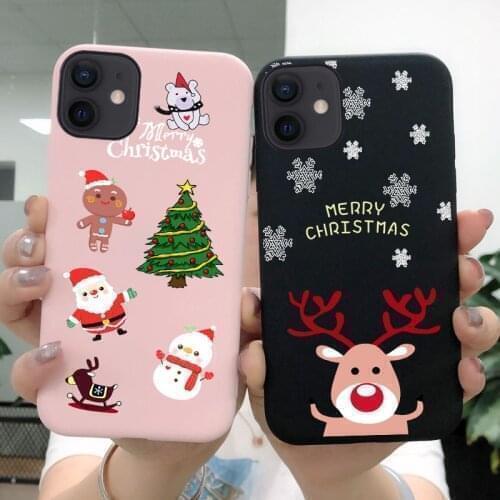 Christmas Tree Case For Samsung Galaxy S20 Pro Ultra FE Lite Fan Edition Cover Cute Cartoon Snowman Snowflake Silicone TPU Capa