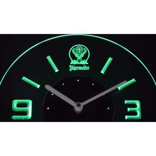 Cnc0572 Jagermeister Illuminated 3D Neon Light LED Clock