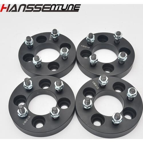 HANSSENTUNE 4PCS 4x100 25mm Hubcentric 67.1mm Aluminum Wheel Spacer Adapter 4 Lug