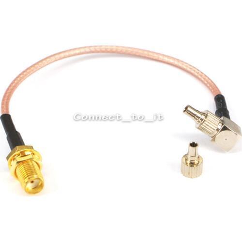 SMA-F-N-FME to TS9 Male/CRC9 Male Connector Splitter Combiner Cable Pigtail RG316 RG174 15CM 30CM
