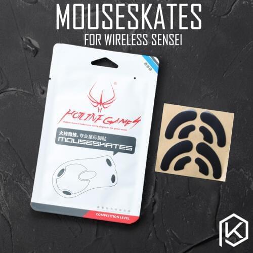 Hotline games 2 sets/pack competition level mouse feet skates gildes for steelseries wireless sensei 0.6mm thickness