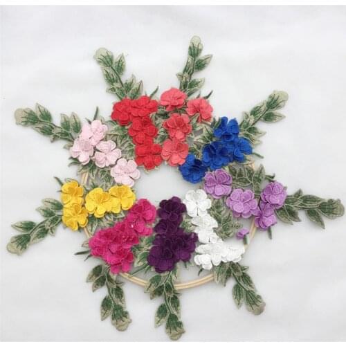 Multi-Color3D Flower Embroidery Cloth Stickers Cheongsam Dance Performance Clothing DIY Clothing Patch T-Shirt Badges Stickers
