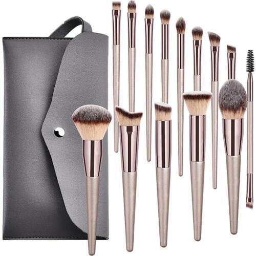 10/14 pcs/lot makeup brushes Set with bag Eye Shadow Blending Eyeliner Eyelash -Eyebrow Brushes Extension Maquiagem Makeup Tools