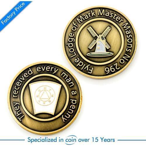 Custom Zinc Alloy Coin cheap custom both side plating antique bronze coins