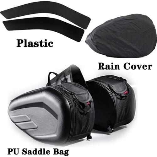 Wholesale Retail Motorcycle Waterproof Racing Race Moto Helmet Travel Bags Suitcase Saddlebags PU/Cloth with Rain Cover Plastics