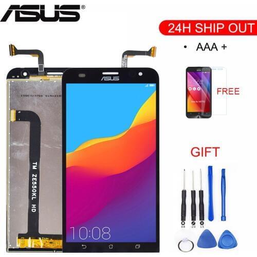 Original For ASUS Zenfone 2 Laser ZE550KL LCD Touch Screen Digitizer with Frame For Asus ZE550KL LCD Display Replacement parts