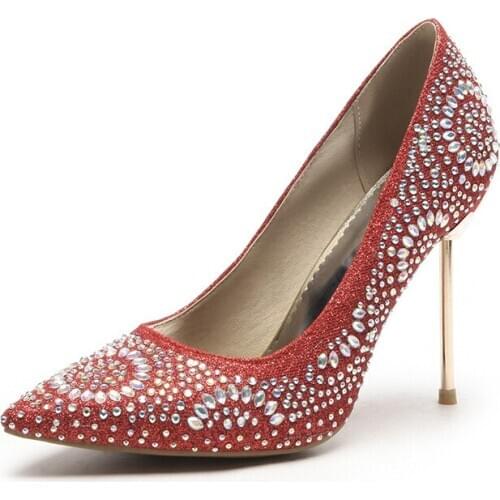 Pointed ultra-high documentary to 18 years in the spring and autumn fashion shoes with thin diamond