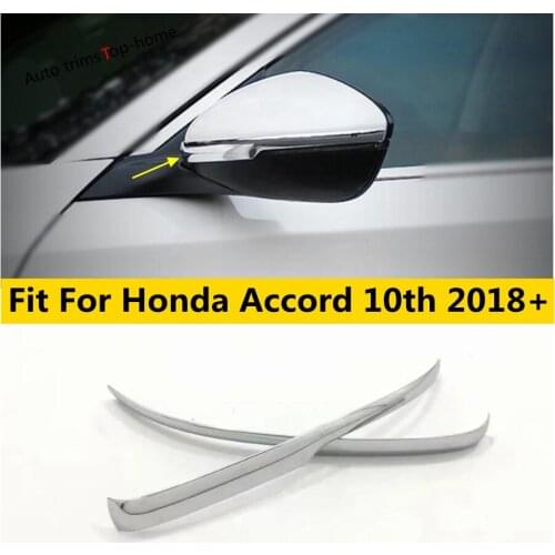 Yimaautotrims Door Rearview Mirror Streamer Strip Cover Exterior Trim For Honda Accord 10th 2018 2019 2020 2021 Chromium Styling