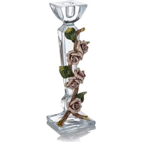 Porio Decorative Crystal Candlesticks