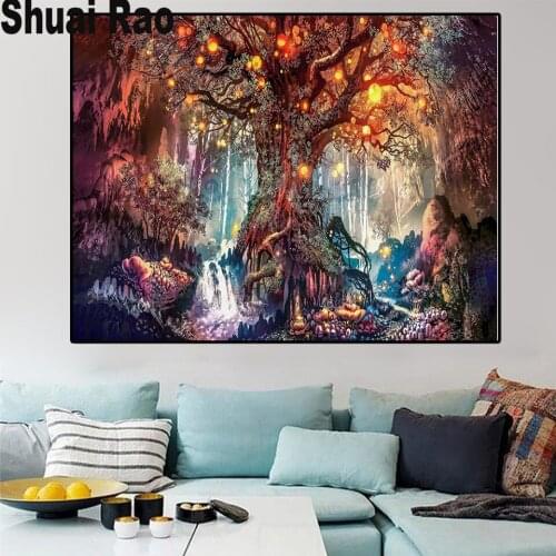 Diamond Art painting tree diamond painting 3D diamond cross stitch family decoration gift Mosaic Crystal Picture Wall Art
