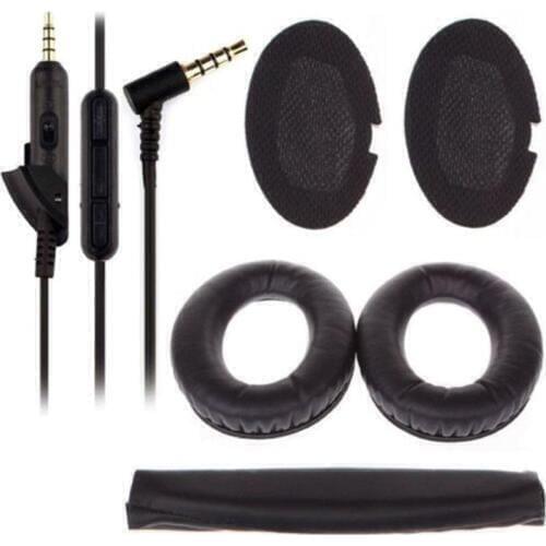 Replacement Ear Pads Cushion + Audio Cable + Headband for Bose QuietComfort QC15 QC2