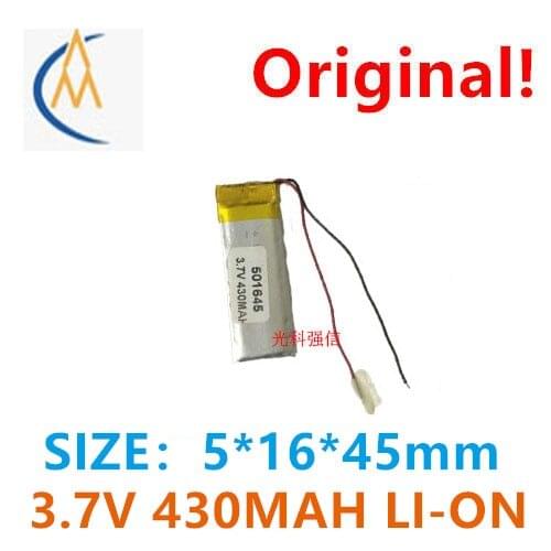 Brand new 3.7V polymer lithium battery 501645 430mah MP3 Bluetooth headset / device / mini stereo 3D glasses