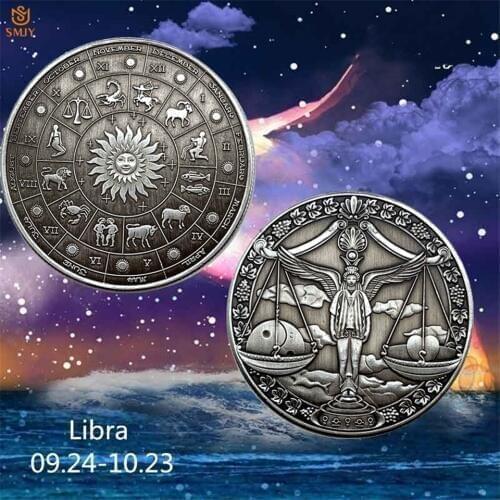 2019 Bronze Constellation Souvenir Venus Libra Western Astrology Embossed Collectible Coin Value Gift