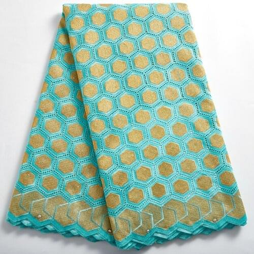 Zhenguiru New High Quality Royal Blue African Lace Fabric 2021 Swiss Voile Fabric Cotton Nigerian For Women Wedding Dress A 2383