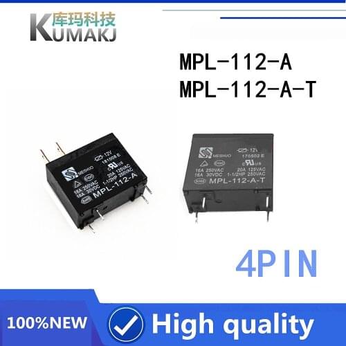 1PCS 100%Original New Relay MPL-112-A 12VDC MPL-124-A MPL-112-A-T 24VDC OMIF S 112LM 12V 24V 4PIN 20A