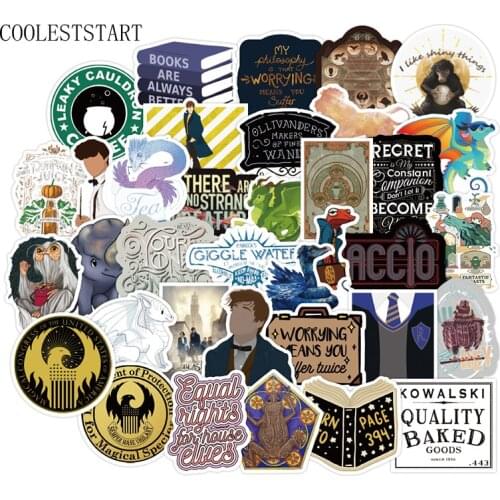 10/50Pcs/pack Fantastic Beasts & Where to Find Them Stickers Waterproof Skateboard Luggage Motorcycle Guitar Kid decals pasters