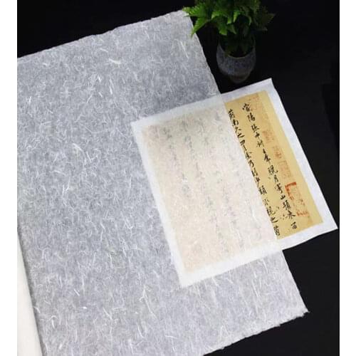 10sheets Chinese Painting Xuan Paper Yunlong Mulberry Paper Calligraphy Paper Handmade Half Ripe Fiber Xuan Zhi Papel Arroz
