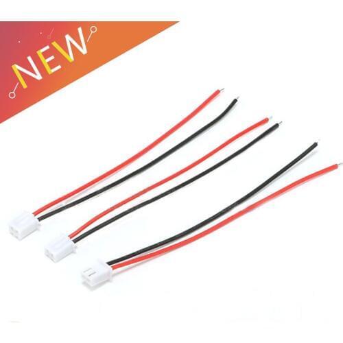 10Pcs/sets 22AWG JST XH2.54 2 Pin Connector Plug Wire Cable 100mm Length Male Plug Socket