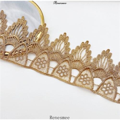 10Yards New hollow lace curtain accessories polyester wedding accessories exquisite home soft decoration lace fabric trims 6.6cm
