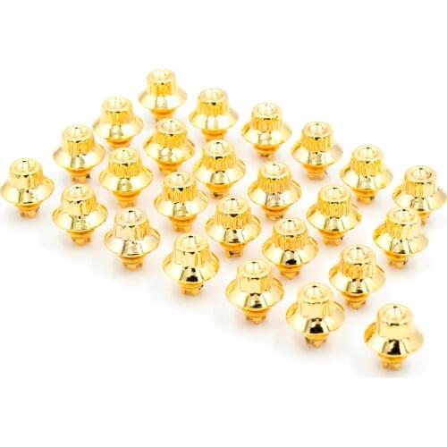 100pcs Wheel Rivets Nuts Universal Rims Alloy Studs Lip Screw Bolt Tires Decoration D010 Gold For Car Styling