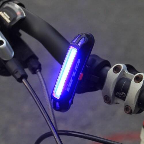 100LM Bike Rear Light USB Rechargeable LED Taillight Night Cycling Warning Light 7 Lighting Effects bicycle light accessories