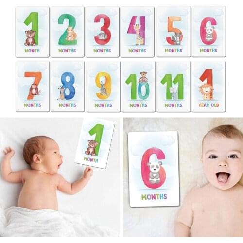 12 Sheet Baby Photo Moment Cards Baby Shower Gifts Unisex Boys Girls Photo Keepsake Memory Landmark Gender Neutral