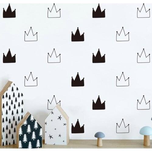 24pcs/Set Kids Bedroom Decorate Wall Decals Princess Baby Room Decor Crown Pattern Vinyl Wall Sticker For Kids Bedroom B486
