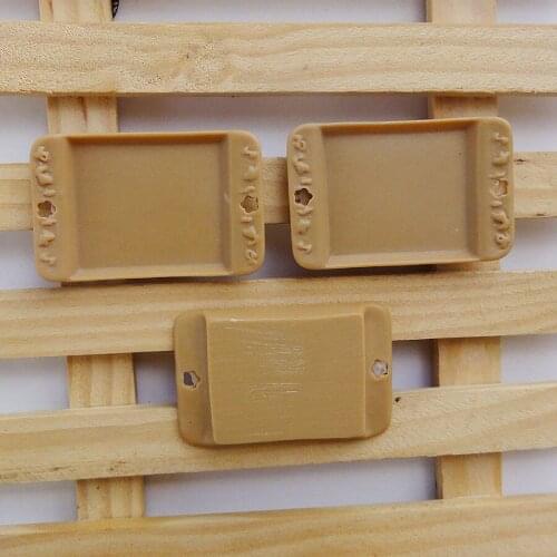 5pcs/lot kawaii flat back Resin Rectangle Brown plate cabochons home decor diy phone decoration DIY 54mm