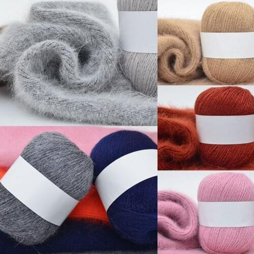 50g Anti-static Mink Wool Yarn Woolen Cashmere Scarf Sweater Long Soft Plush Hand Knitting Crochet Thread DIY Crafts