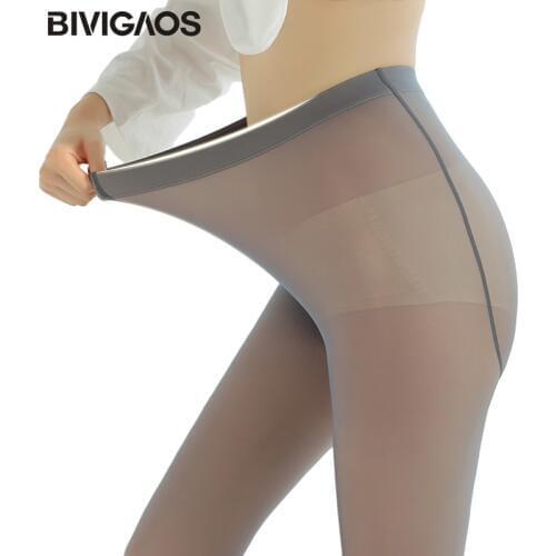 BIVIGAOS Spring New Translucent Thin Stewardess Gray Pantyhose Slim Sexy Bottoming Stockings Foot Tights Women Medias Pantis