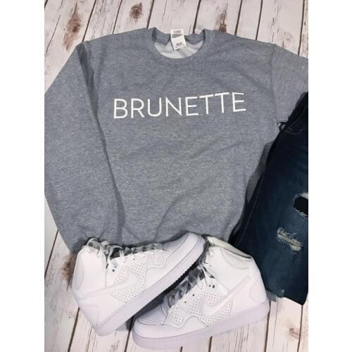 Brunette Blonde Sweatshirt Unisex slogan women top cute womens jumper slogan moletom do tumblr sweatshirt greys jumper