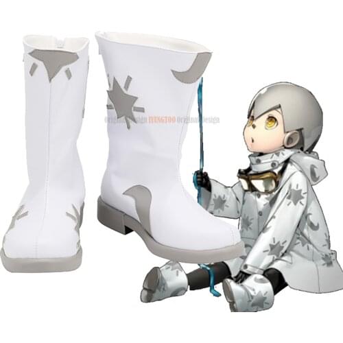 P5 Jose Shoes Cosplay Persona5 Jose Cosplay Boots White Leather Shoes Custom Made