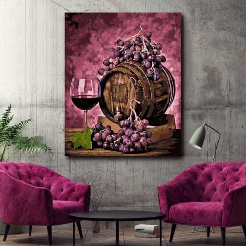 DIY colorings pictures by numbers with Fruit still life picture drawing painting by numbers framed Home