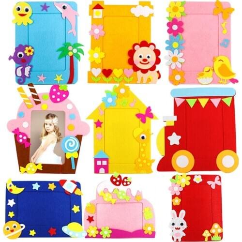 DIY Handmade Cartoon 3D Photo Frame Picture Frame Non-Woven Material Package Toys For Children Home Decor Kids Crafts And Arts