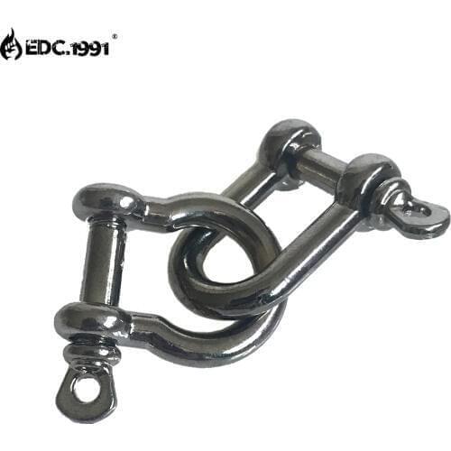 EDC.1991 Paracord Survival Bracelet Anchor 10 PCS O U Shape Anchor Shackle Outdoor tool Rope Paracord Bracelet Buckle Gun black