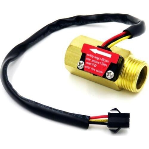 G1/2" DN15 Water Flow Sensor Copper Turbine Flow Sensor Turbine Flow Meter 1-25L/min