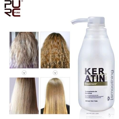 New PURC 300ml 5% Brazilian Keratin Treatment Straightening Hair Eliminate Frizz and Repair Damaged Keratin Hair Treatment 2020