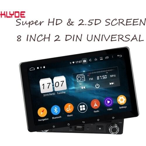KLYDE KD-8080 hot sell 8inch IPS 2.5D Touch Screen Android 9.0 system car dvd player 2din for universal car video audio player