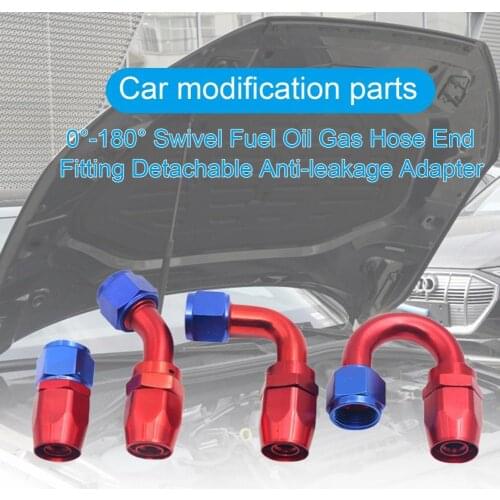 80% Hot Sell AN12 0-90 Degrees Swivel Fuel Oil Gas Hose End Fitting Adapter Anti-leakage Removable for Vehicles