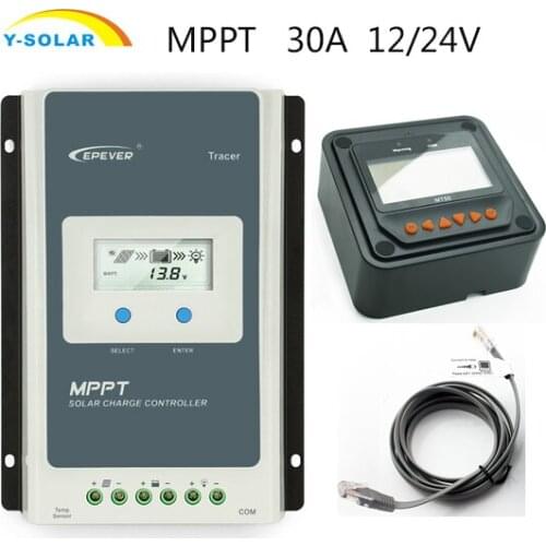 EPever 10A 20A 30A 40A mppt solar charge controller Tracer3201A with MT50 remote meter for tracerA series