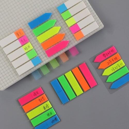 South Korea Creative Fluorescent Classification Index Stickers Loose Leaf Label Stickers Sticky N Stickers Sticky Paper