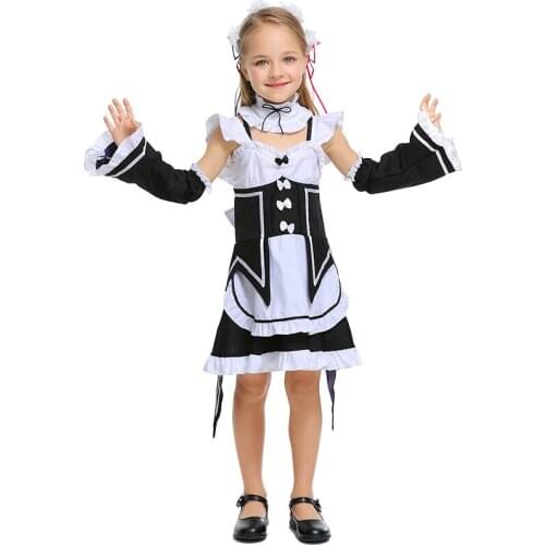 Cute Cafe Maid Uniform Anime Character Cosplay Womens Clothing Comic Exhibition Parent-child Maid Outfit Multi-size