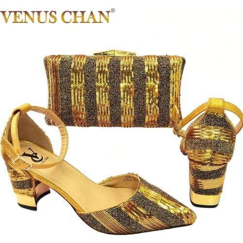 New Arrival Nigerian Shoes and Matching Bags Sales In Women Matching Shoes and Bag Set for Party Wedding Shoes for Women Bride