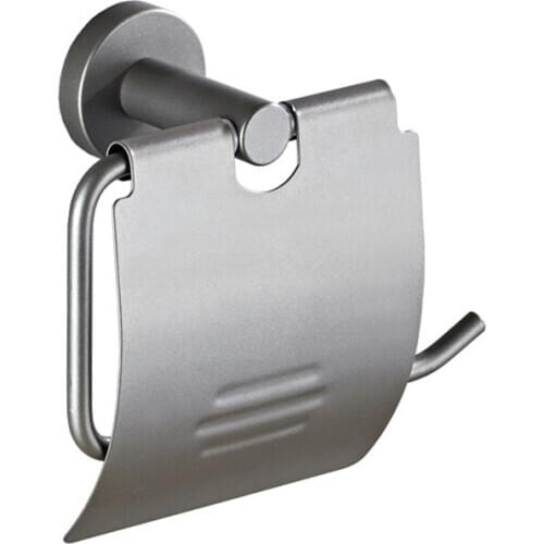 New Toilet Wall-mounted Copper Gray Half Cover Waterproof Toilet Paper Holder Paper Towel Holder