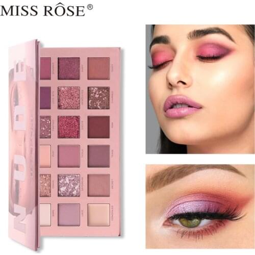 18 Color Desert Rose Eyeshadow Palette Matte Pearlescent Glitter Makeup Pigment Party Date Smoky Daily Eye Shadow Cosmetic TSLM1