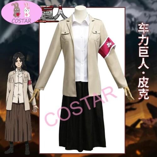 COSTAR Anime Attack on Titan Shariki No Kyojin The Cart Titan Pieck Finger Cosplay Full Set Women Halloween Costume