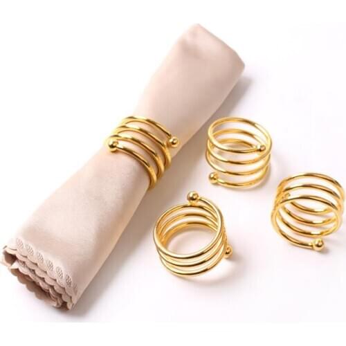 6Pcs/Sets Embed Life Western Restaurant Circle Shape Metal Napkin Ring Good Grade Hotel Wedding Dinner Table Mat Napkin Buckle