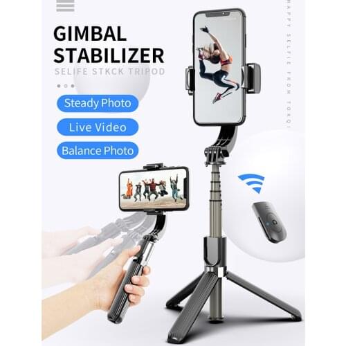 L08 Bluetooth Handheld Gimbal Stabilizer Mobile Phone Selfie Stick Holder Adjustable Selfie Stand For Huawei Cell phone