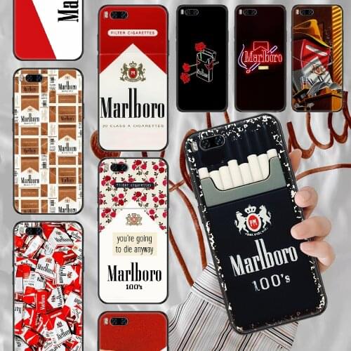 Funny Cigarette Marlboros Phone case For Xiaomi Mi Max Note 3 A2 A3 8 9 9T 10 Lite Pro Ultra black 3D cover silicone funda